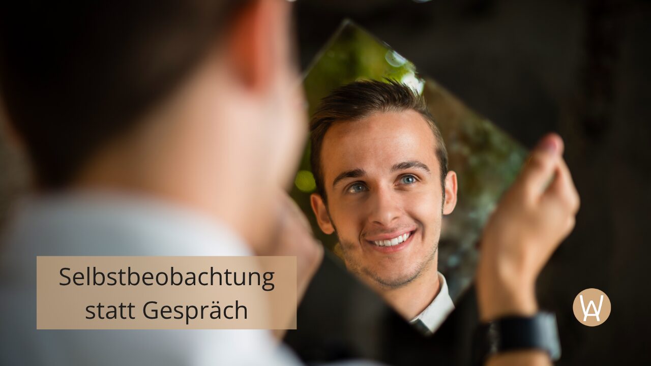 Selbstbeobachtung Innere Anspannung im Online-Call: Warum dein eigenes Bild dich ablenken kann - Blogartikel von Wibke Anton